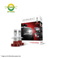 2x Headlight Globe H3 LED 6200K IP65 For Alfa Romeo 2.0L I4 16v-E70-990003